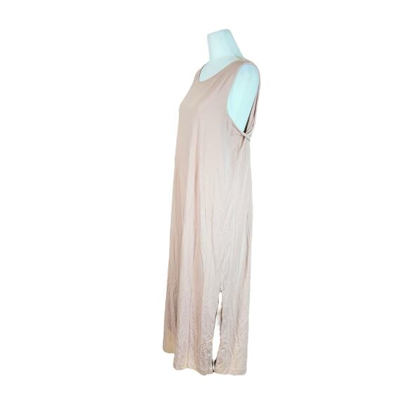Cuyana Maxi Dress Women XL Rosy Pink Pima Cotton Stretch Flowy Minimal Neutral - Picture 3 of 10